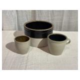 (3) Stoneware Storage Crocks