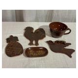Grouping of Foltz Redware Pottery
