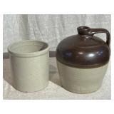 Stoneware Jug w/ Storage Crock