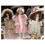 (3) Porcelain Dolls
