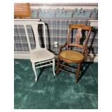 (2) Various Cane Seat Side Chairs