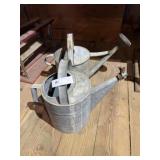 (2) Galvanized Sprinkling Cans