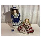 (2) Contemporary Porcelain Dolls