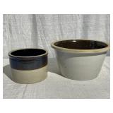 (2) Stoneware Storage Crocks