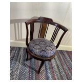 Mahogany Circular Uphol. Chair