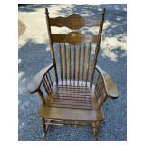 Vintage Rocking Chair w/ Slatted Seat