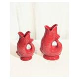 (2) Fish Form Gluggle Jugs