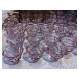 Large Asst of Fostoria Jamestown Pink Stemware