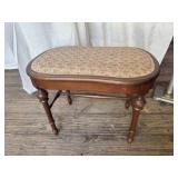 Depression Era Uphol. Vanity Bench