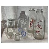Grouping of Lititz Milk Bottles