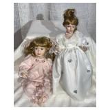 (2) Porcelain Dolls