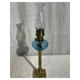 19th C. Brass Baste Fluid Light