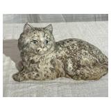 Cast Metal Reclining Cat