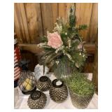Artificial Centerpiece w/ Tea Lights