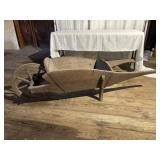 Antique Wooden Wheelbarrow
