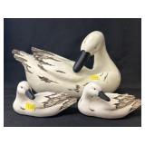 (3) Composition Duck Figurines