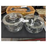 (2) Vintage Pyrex Covered Saucepans