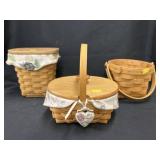 (3) Longaberger Baskets