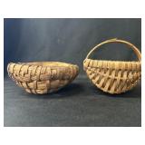 (2) Miniature Woven Baskets