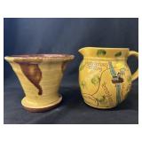 Breininger Redware Pitcher w/ Cont. Planter