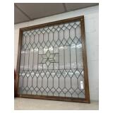 Framed Lead Glass Window Panel