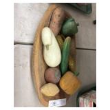 Wooden Vegetable Centerpiece