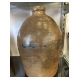 Blue Slip Decorated Stoneware Jug