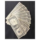 (11) US $1 Silver Certificates