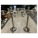 (2) Silverplate Candlesticks