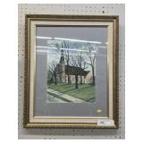V. Miller Framed Watercolor