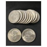 (12) Eisenhower $1 Coins