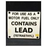 Enameled Porcelain Fuel Sign
