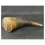 19th C. Carved Powder Horn