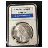 1885 Morgan Silver Dollar