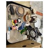 Porcelain Mantel Clock w/ Figs. & Dec. Chinaware
