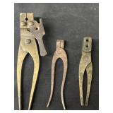 (3) 19th C. Bullet Molds