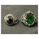 (2) Sterling Silver Rings