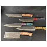 Grp. Damascus Blades & Cleavers