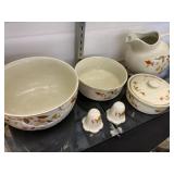 Asst. Hall Wheat Pattern Serving Dishes