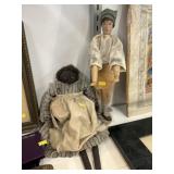 (2) Folkart Dolls