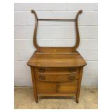 Oak Sideboard With Mirror And Storage Drawers