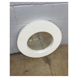 West Elm Round White Wall Mirror