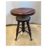 Wooden Adjustable Piano Stool w/ Claw Feet