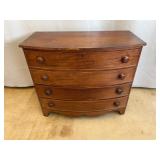 Antique Four Drawer Bow Front Chest