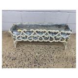 Metal Planter Box with Ornate Cream Stand