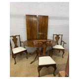 Queen Anne Style Walnut Dining Set