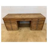 Recycled Wood Multi-Drawer Desk