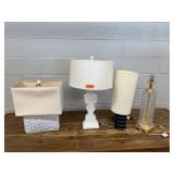 Table Lamps With Shades, Set Of Four