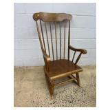 Wooden Windsor-Style Rocking Armchair