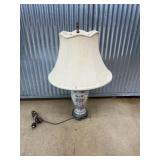 Porcelain Floral Table Lamp With Shade